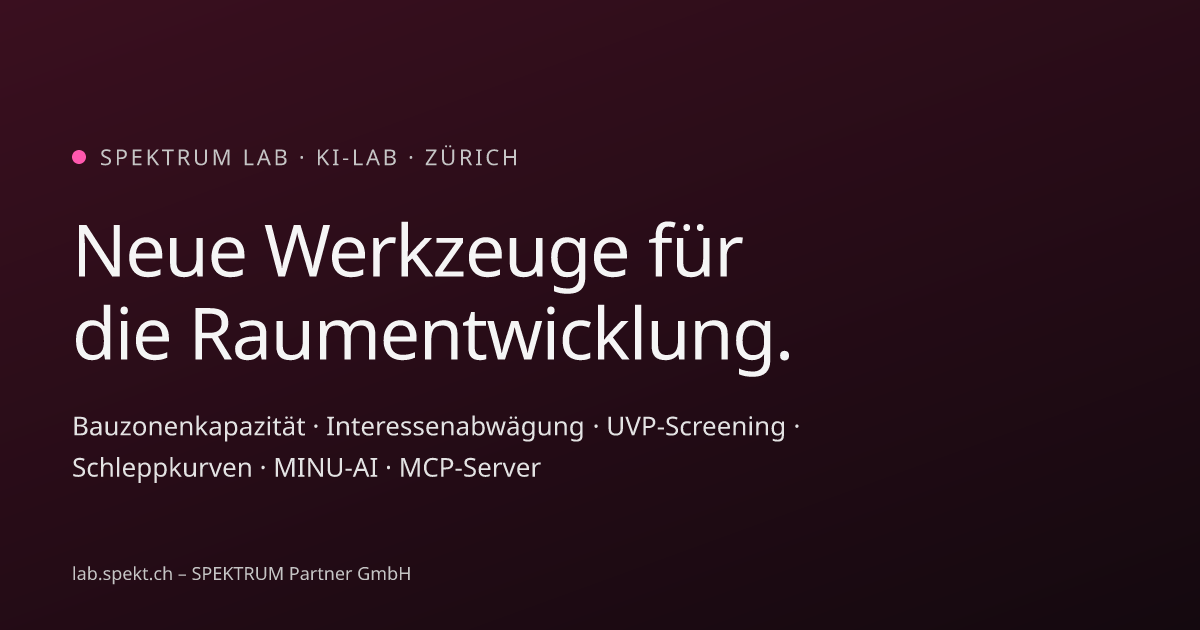 SPEKTRUM LAB – KI-Prototypen für Raum, Verwaltung & Städte